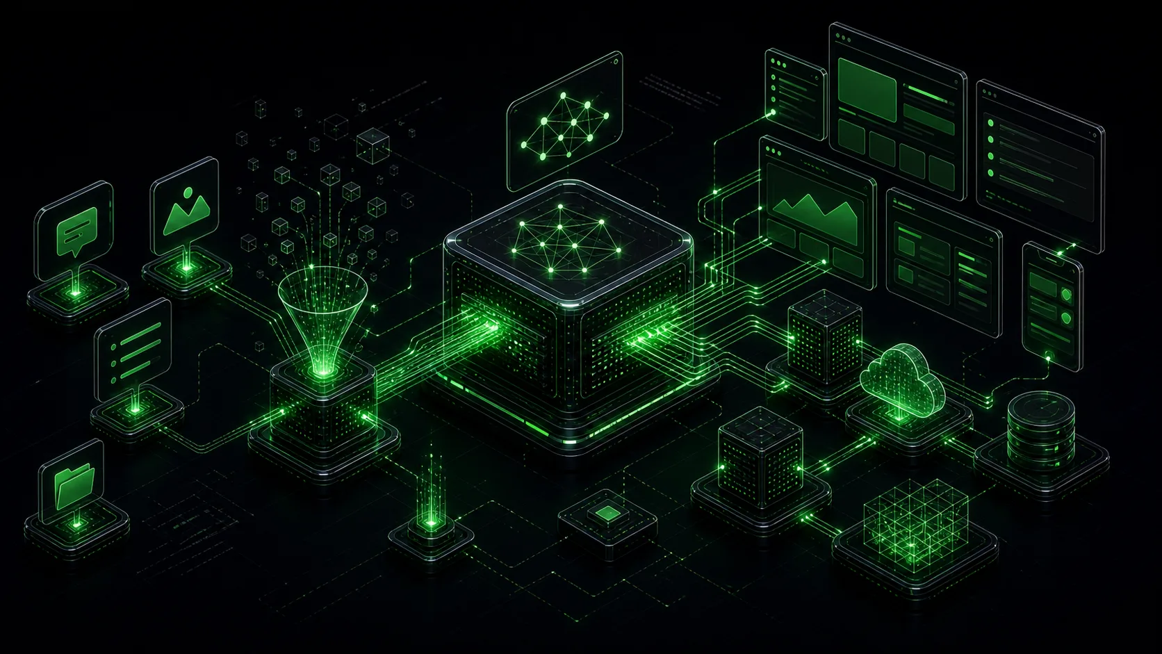 Isometric infrastructure cover for The Best AI Coding Tool for People Who Can't Code