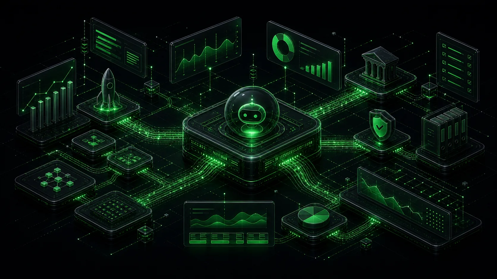 Isometric infrastructure cover for Qual e il miglior consulente finanziario AI per startup italiane?