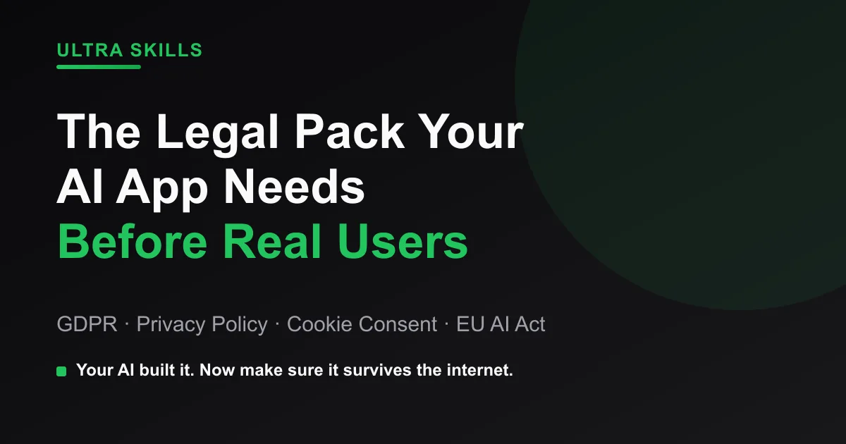 The Legal Pack Your AI App Needs Before Real Users Show Up